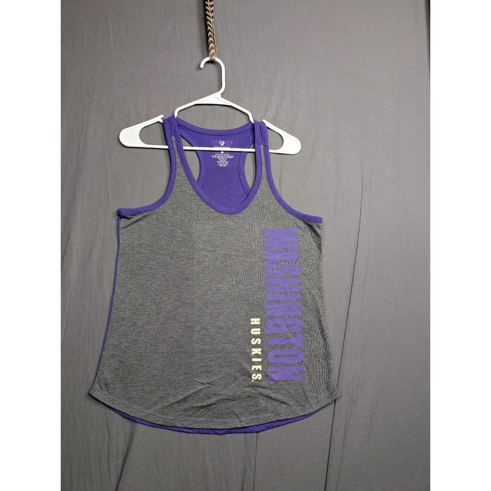 COOLOSSEUM Washington Huskies Tank Top Size Medium Purple & Gray